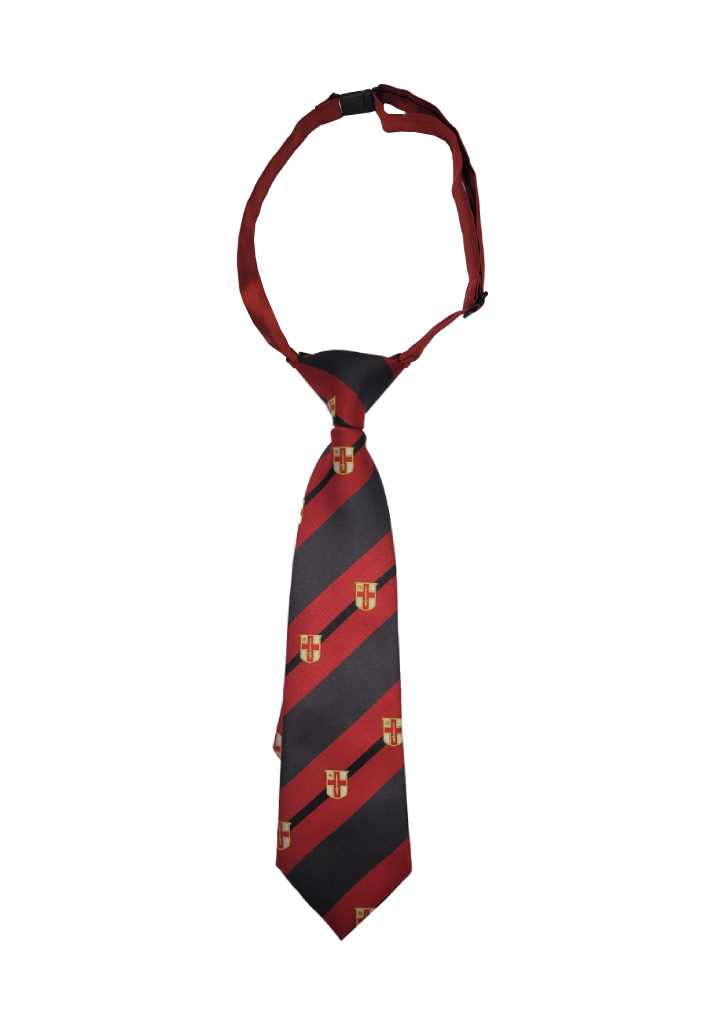 Chilton St James Junior Slider Tie Charcoal/Red