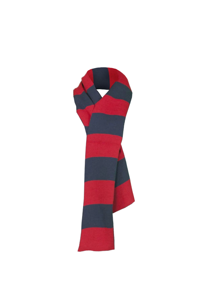 Chilton St James Senior Scarf Red/Charcoal 184cm Tall